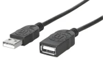 Manhattan Kabel USB 2.0 A-A černý / Prodlužovací kabel / 1,8 m / 480 Mbit/s (338653)