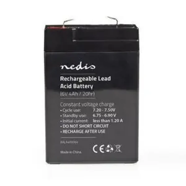 Nedis Dobíjecí olověný akumulátor / Olověné / Dobíjecí / 6 V / 4000 mAh (BALA40006V)