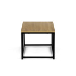 Stůl konferenční, 90x48x41 cm, MDF, dekor divoký dub, černý kov