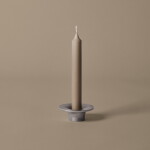 Ferm Living Kovový svícen Soothe Aluminium Ø 8 cm, stříbrná barva, kov