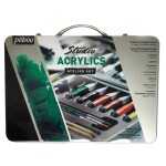 Pébéo Studio Acrylic Atelier Set v kovovém kufříku