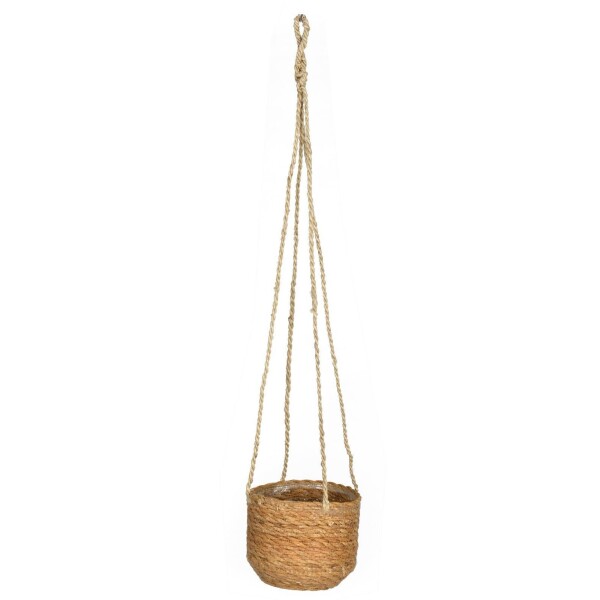 Garden Trading Závěsný jutový obal na květináč Jute Tapered Pot, přírodní barva, proutí