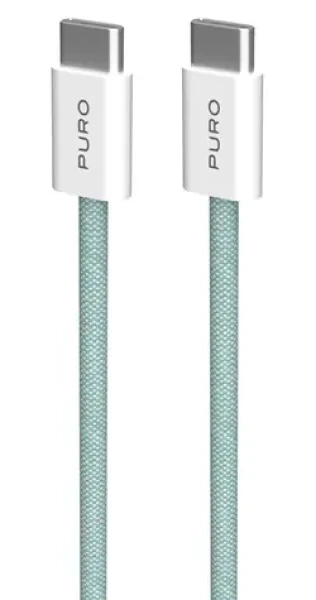 Puro Fabrik FABK4 island mist / Kabel USB-C (M) - USB-C (M) / 1,5 m / 60 W
