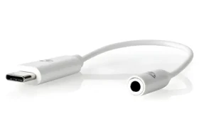 Nedis Adaptér USB-C na jack 3,5 mm bílý / Adaptér / USB-C (M) - 3,5mm jack (F) / 15 cm (CCBW65950WT015)