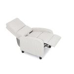 TV a relaxační křeslo, manuální polohování push back, potah manšestrová béžová látka