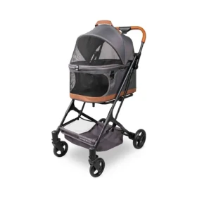 Wonderfold Pet Kočárek P2 pro psy 3v1 do 9kg (kočárek+autosedačka+přepravka) graphite grey (WFP2-GRY)