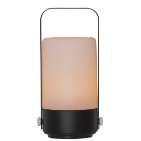 STAR TRADING Přenosná svítící LED lucerna Flame, černá barva