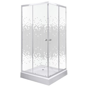 KERRA - Sprchový kout Bílý Pixel SQ 90 (s vaničkou) 5907548118370