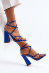 Moderní Sandály Na Podpatku Modré Josette 40