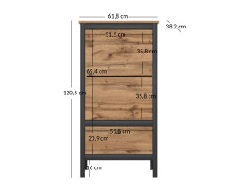 ARTEN (NANO Systems s.r.o.) Komoda LOFT-1D1S-60 (Dub wotan)