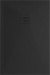 MEXEN/S - Stone+ obdélníková sprchová vanička 130 x 70, černá, mřížka černá 44707013-B