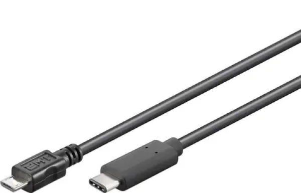 PremiumCord propojovací kabel USB 3.1 type C na USB 2.0 micro-B černá 1m (ku31cb1bk)
