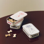 HAY Plechová dóza na pamlsky Blue Small, modrá barva, kov