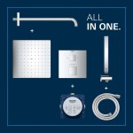 GROHE - Precision Cube Sprchový set s termostatem pod omítku, 31x31 cm, chrom 34879000
