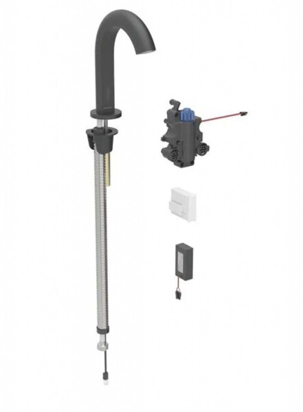 GEBERIT - Piave Termostatická elektronická umyvadlová baterie, bateriové napájení, easy to clean, matná černá 116.188.14.1