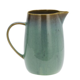 MADAM STOLTZ Džbán Green Reactive Glaze, zelená barva, keramika