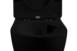 CERANO - WC závěsné Cesso, Vortex - vírové splachování + Slim/SoftClose sedátko - černá matná - 49x36 CER-476684