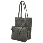 Trendy dámský koženkový set kabelek Oktavie, šedý