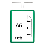 Djois identifikační kapsa se závěsem, A5, zelená, 10 ks