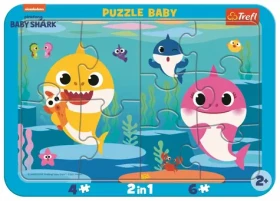 Trefl - Puzzle - Baby puzzle Baby Shark: Šťastní žraloci 2v1