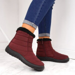 Nepromokavé sněhové boty na zip NEWS W EVE181C burgundy 37