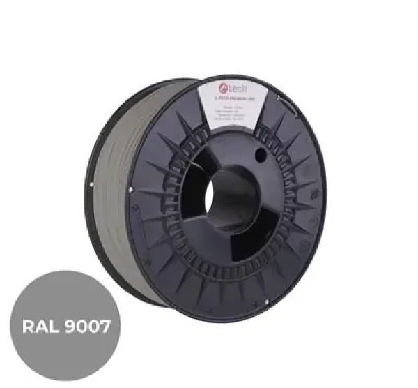 C-TECH PREMIUM LINE Filament PETG šedý hliník | RAL9007 | 1.75mm | 1kg (8594125013196)
