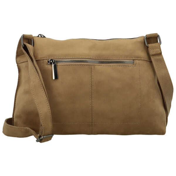 Trendy dámská koženková crossbody kabelka Kosta, khaki