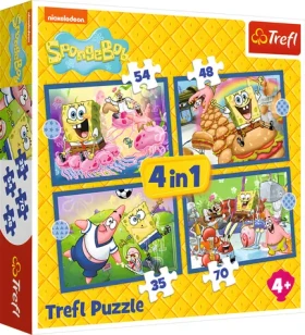 TREFL Puzzle SpongeBobův život 4v1