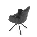 Jídelní židle, černá, hladká látka, DCH-D1330 BK2