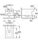 GROHE - Cube Ceramic Závěsné WC, rimless, PureGuard, alpská bílá 3924500H