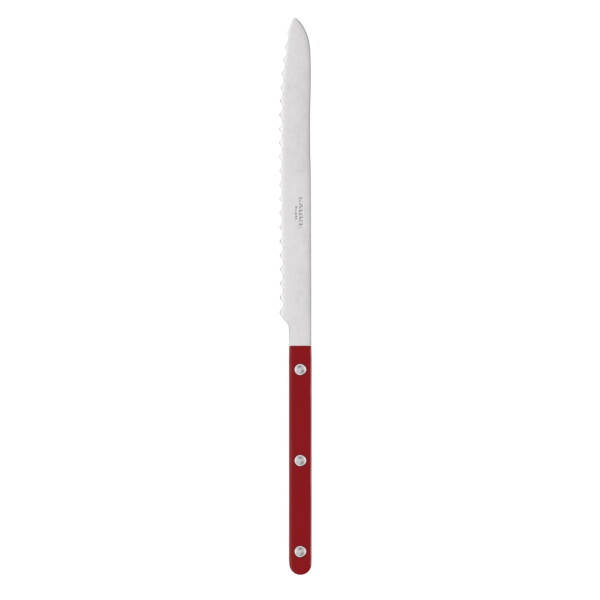 SABRE PARIS Nůž na chleba Bistrot Brillant – Burgundy, červená barva, kov, plast