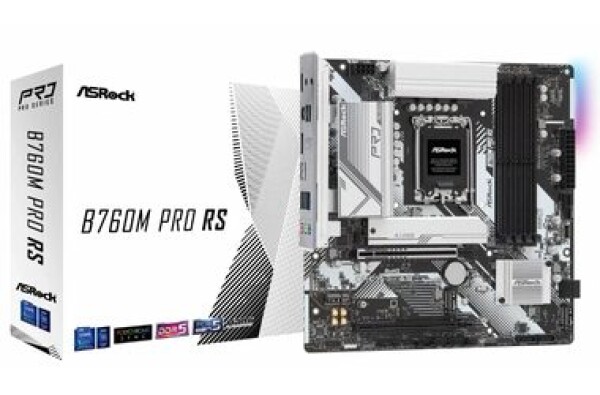 ASRock B760M Pro RS / LGA 1700 / 4x DDR5 / 2x PCIex16 / 2.5GLAN / mATX (90-MXBLH0-A0UAYZ)