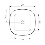 HOPA - Umyvadlo SPIGOLO PIANO 40 × 40 × 10,5 cm - na desku OLKLT2245