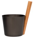 Hliníkové vědro Rento s rukojetí, dehtově hnědá