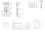 GEBERIT - Duofix Set předstěnové instalace, klozetu Oudee a sedátka softclose, tlačítko Delta01, lesklý chrom SANI11CA1160