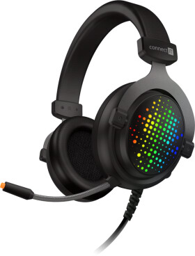 CONNECT IT EVOGEAR Ed.3 černá / herní sluchátka s mikrofonem / RGB podsvícení / 7.1 / USB / 50mm / 2m (CHP-7000-BK)