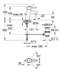 GROHE - Concetto Páková umyvadlová baterie, chrom 32204001