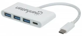 Manhattan USB-C 3.1 Gen 1 Type-C Hub / 1x USB-C / 3x USB A (163552-MA)