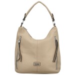Moderní dámská koženková kabelka na rameno Dinara, taupe