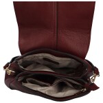 Trendy dámská koženková kabelka na rameno Coveri Graysona, vínová