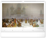 Nástěnný kalendář 2027 Notique Slovanská epopej Alfons Mucha, 48 x 33 cm