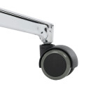 Židle kancelářská, šedá ekokůže, kříž kov chromový, houpací mechanismus, čalouněné područky