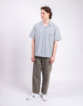 Carhartt WIP S/S Leavel Shirt Leavel Stripe, Blue River XL