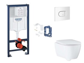 GROHE - Rapid SL Set předstěnové instalace, klozetu, sedátka SoftClose, tlačítka Arena Cosmopolitan a sady pro vhazování tablet, alpská bílá SANI11BB3156