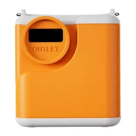 Flextail Nano Pump 5C2 oranžová / Přenosná vzduchová pumpa / tlak 4,5 kPa / průtok 200 l/min / LED svítilna (Nano pump 5C2-O)