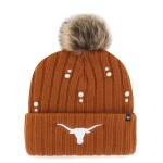 47 Brand Dámská zimní čepice Texas Longhorns NCAA Pearl Fur Knit with Pom