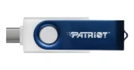 Patriot Xporter X550 128GB bílo-modrá / Flash disk / USB 3.2 Gen 1 / USB-A + USB-C / Čtení 80 MB/s (PS128GX550AAD)
