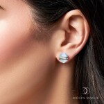 Emporial stříbrné náušnice GU-DR16863E-SILVER-AQUAMARINE