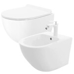 REA - Set WC závěsné mísy + bidetu CARTER bílý KPL-C1400