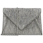 Luxusní dámské psaníčko Michelle Moon Elizara, stříbrné